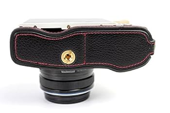 OLYMPUS PEN E-PL7 ミラーレスカメラ レンズ2本 レザーケース Amazon.co.jp: ボトムオープニング トップレイヤー リアルレザー